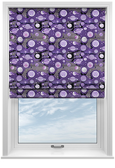 Interstellar, Violet Cosmos - Roman Blind